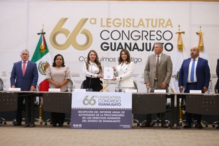 El Congreso de Guanajuato recibió el informe anual 2025 de la PRODHEG; destacan avances en resoluciones y atención ciudadana.