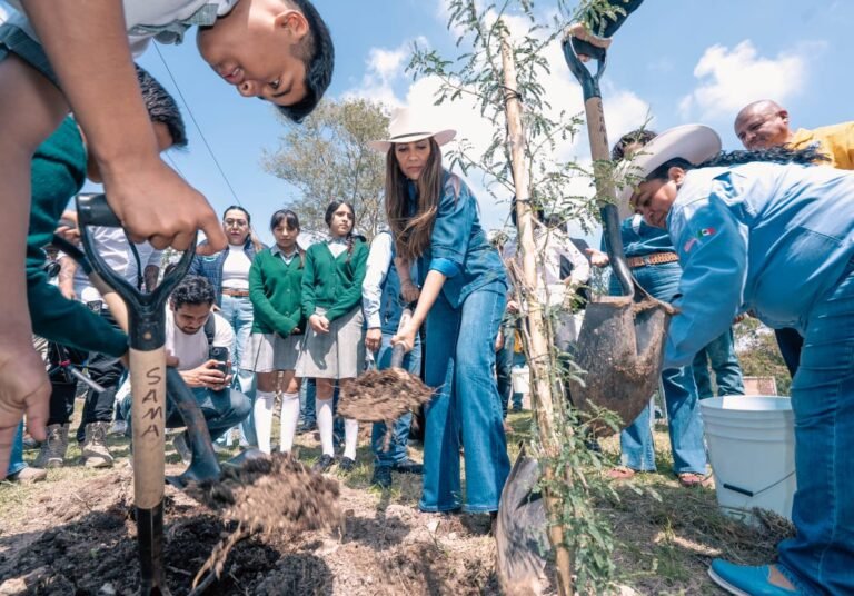 Libia Dennise impulsa reforestación y entrega obras por más de 31 millones de pesos en Abasolo.